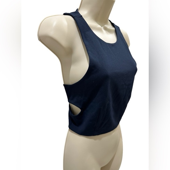 T by Alexander Wang Sleeveless Racerback Cutout Crop Top - Picture 6 of 8